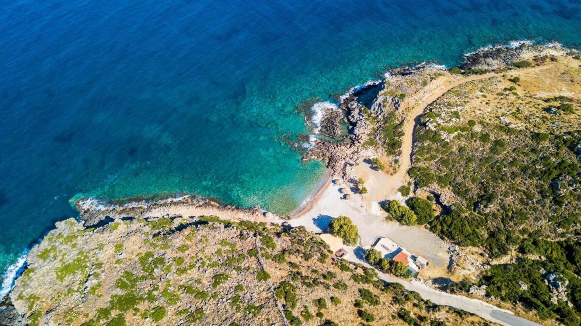 Villa Akrolithos With Private Pool Hriszí Aktí Haniá Kültér fotó